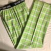 GK CHEER PJ FLANNEL PANTS SIZE LADIES MEDIUM GREEN PLAID CHEER AM NWT! - Image 2