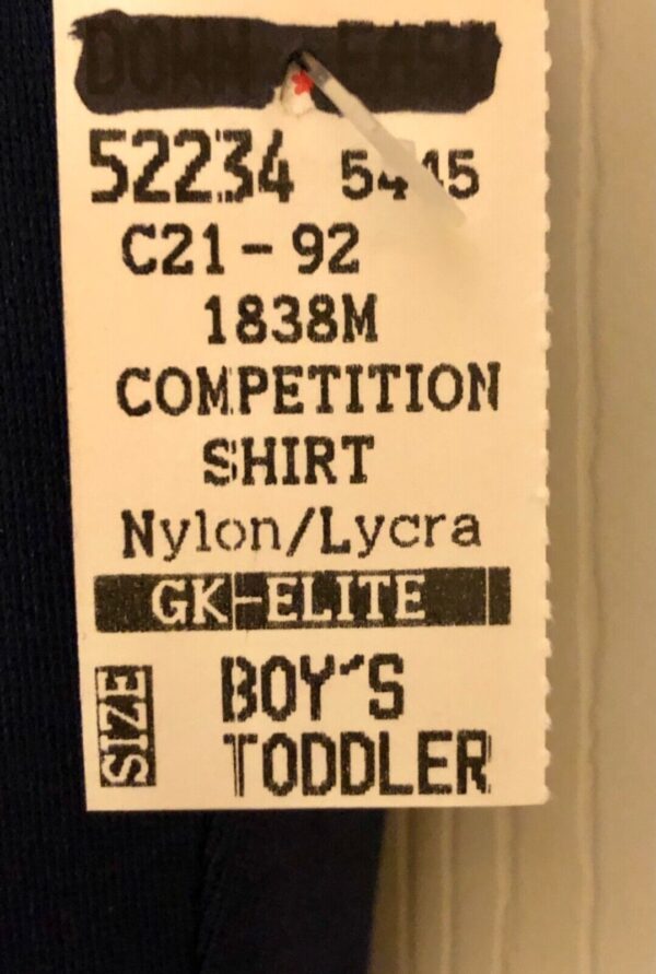 GK COMPETITION SHIRT SINGLET BOYS TODDLER NAVY N/S BOYCUT LEG CUT Sz TODDLER NWT - Image 4