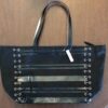 VICTORIAÂ’S SECRET BLACK CANVAS WEEKENDER ROSE GOLD LACE UP 2018 TOTE BAG NWT! - Image 8