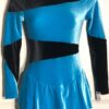 GK ICE FIGURE LgSLV ADULT SMALL BLUE BLACK VELVET SKATE DRESS AS NWT WAS $79.95