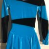 GK ICE FIGURE LgSLV ADULT SMALL BLUE BLACK VELVET SKATE DRESS AS NWT WAS $79.95 - Image 6