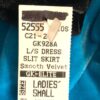 GK ICE FIGURE LgSLV ADULT SMALL BLUE BLACK VELVET SKATE DRESS AS NWT WAS $79.95 - Image 7