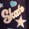 GK COTTON LADIES SMALL SKATE GODDESS GLITTER PRINT PURPLE BOXER SHORTS Sz AS NWT - Image 7