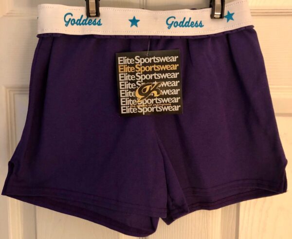 GK COTTON LADIES SMALL SKATE GODDESS GLITTER PRINT PURPLE BOXER SHORTS Sz AS NWT - Image 8