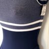 GK FIGURE SKATE NAVY MICROFIBER ADULT XSMALL SLVLS BOATNECK WHITE TRIM DRESS AXS - Image 6