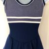 GK FIGURE SKATE NAVY MICROFIBER ADULT XSMALL SLVLS BOATNECK WHITE TRIM DRESS AXS - Image 8