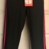 GK CHEER CAPRI PANTS SIZE LADIES MEDIUM COTTON/SPANDEX PINK TRIM BLACK AM NWT! - Image 2