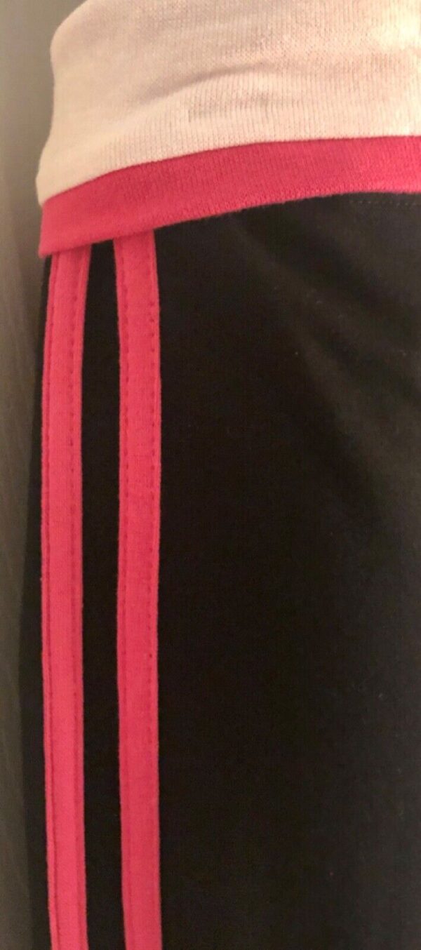 GK CHEER CAPRI PANTS SIZE LADIES MEDIUM COTTON/SPANDEX PINK TRIM BLACK AM NWT! - Image 4