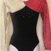 GK Elite LgS BLACK VELVET FOIL JA GYMNASTICS DANCE LEOTARD  ADULT XS