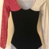 GK Elite LgS BLACK VELVET FOIL JA GYMNASTICS DANCE LEOTARD  ADULT XS - Image 2