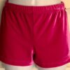 GK PINK VELVET ADULT LARGE MICRO MINI WORKOUT DANCE CHEER GYMNASTS SHORTS SZ L