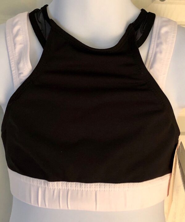 GK ALL STAR V-UP CHEER CROP TOP CHILD SMALL BLACK DryTech Black Mesh CS NWT!