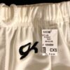 GK #1846M BOYS X-SMALL COMPETITION WHITE NYLON/SPANDEX GYMNASTICS PANTS CXS NWT - Image 6