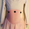 GK WHITE PINK VELVET CHILD SMALL LgSLV FLORAL APP ICE FIGURE SKATE DRESS Sz CS