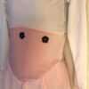 GK WHITE PINK VELVET CHILD SMALL LgSLV FLORAL APP ICE FIGURE SKATE DRESS Sz CS - Image 7