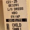 GK WHITE PINK VELVET CHILD SMALL LgSLV FLORAL APP ICE FIGURE SKATE DRESS Sz CS - Image 12