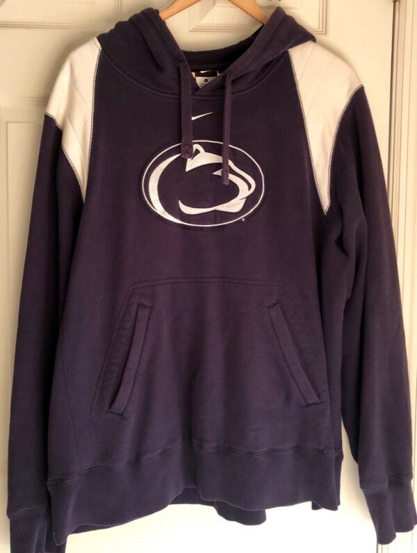 NIKE PENN STATE NITTANY LIONS PULLOVER HOODED SWEATSHIRT Navy/White MEN'S M