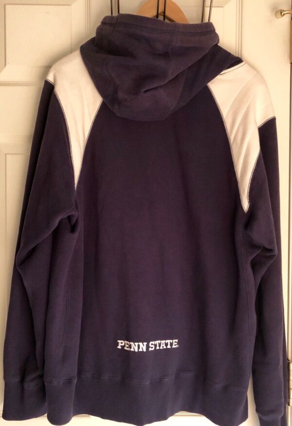 NIKE PENN STATE NITTANY LIONS PULLOVER HOODED SWEATSHIRT Navy/White MEN'S M - Image 2