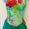 GK ICE FIGURE SKATE DRESS ADULT SMALL JADE SERPENTINE TIE-DYE STRETCH TANK AS NW