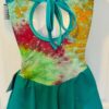 GK ICE FIGURE SKATE DRESS ADULT SMALL JADE SERPENTINE TIE-DYE STRETCH TANK AS NW - Image 8
