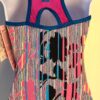 CARLY PATTERSON GK ADULT SMALL TURQ PINK FOIL N/S GYMNASTS DANCE TANK LEOTARD AS - Image 7