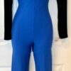 GK ICE SKATE LADIES SMALL LgSLV BLACK VELVT ROYAL COT/SPAN DANCE UNITARD Sz AS - Image 2