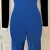 GK ICE SKATE LADIES SMALL LgSLV BLACK VELVT ROYAL COT/SPAN DANCE UNITARD Sz AS - Image 4
