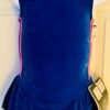 GK ICE SKATE SLVLS GIRLS SMALL BLUE VELVET PINK FOIL TURTLENECK DRESS Sz CS