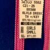 GK ICE SKATE SLVLS GIRLS SMALL BLUE VELVET PINK FOIL TURTLENECK DRESS Sz CS - Image 5