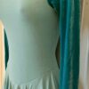 GK ICE DANCE LgSLV AQUA CREPE VELVET ADULT SMALL SCOOP BACK SKATE DANCE DRESS AS - Image 4