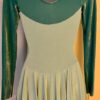 GK ICE DANCE LgSLV AQUA CREPE VELVET ADULT SMALL SCOOP BACK SKATE DANCE DRESS AS - Image 5