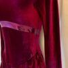 GK FIGURE SKATE LgSLV ADULT SMALL PLUM SMOOTH VELVET FOIL INSERT DRESS AS - Image 5