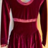 GK FIGURE SKATE LgSLV ADULT SMALL PLUM SMOOTH VELVET FOIL INSERT DRESS AS - Image 6