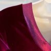 GK FIGURE SKATE LgSLV ADULT SMALL PLUM SMOOTH VELVET FOIL INSERT DRESS AS - Image 7