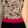 GK FIGURE SKATE DRESS ADULT X-SMALL SLVLS MATTE TRICOT PRINT PINK VELVET AXS NWT - Image 2