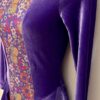 GK VINCA VELVET LgSLV LADIES SMALL FOIL FLORAL PRINT FIGURE SKATE DRESS Sz AS - Image 5