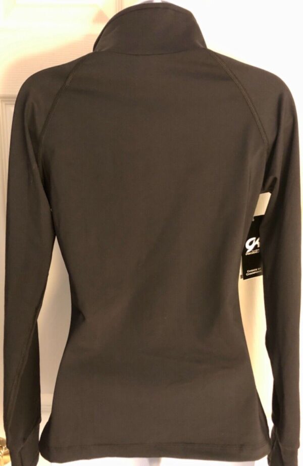 GK ACTIVE TEK ADULT SMALL BLACK PULL OVER 1/4 ZIP-UP WARM-UP JACKET Sz AS NWT! - Image 3