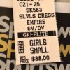 GK ICE SKATE SLVLS GIRLS SMALL ROSEMARY DAMASK VELVET EMPIRE LINE DRESS Sz CS - Image 8