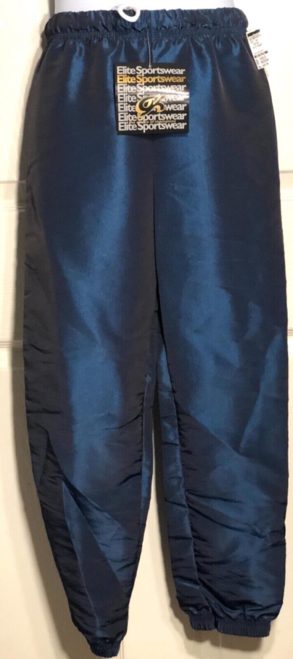 GK WARM UP PANTS CHILD MEDIUM BLUE SPRUCE IRIDESCENT GYMNASTIC ATHLETIC CM NWT! - Image 3