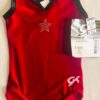 GK RED VELVET GIRLS X-SMALL SLVLS BLACK GLITTER GYMNASTICS DANCE LEOTARD CXS NWT - Image 3