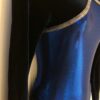 GK Elite LgSLV LEOTARD LADIES SMALL BLACK VELVET BLUE FOIL GYMNASTICS DANCE AS - Image 3