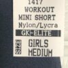 GK CHILD MEDIUM MINI WORKOUT SHORTS BLACK NYLON/SPANDEX GYMNASTIC DANCE CHEER CM - Image 3