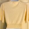 NOUGAT LONDON SSLV CARDIGAN SHRUG LADIES SIZE 0  CREAM FAUX PEARL TRIM SWEATER - Image 4