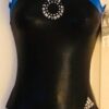 ADIDAS BLACK ROYAL FOIL ADULT X-SMALL STATE CHAMP GYMNASTICS TANK LEOTARD AXS