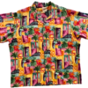 CINTAS MENS 2X-LARGE BRIGHT COLORFUL TROPICAL ISLAND THEME SSLV COTTON SHIRT 2XL