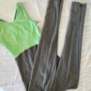 GK ICE SKATE DANCE ADULT SMALL SLVLS MINT VELVET GRAY POLY/COT/SPAN UNITARD AS - Image 8