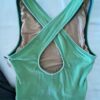 GK ICE SKATE DANCE ADULT SMALL SLVLS MINT VELVET GRAY POLY/COT/SPAN UNITARD AS - Image 9