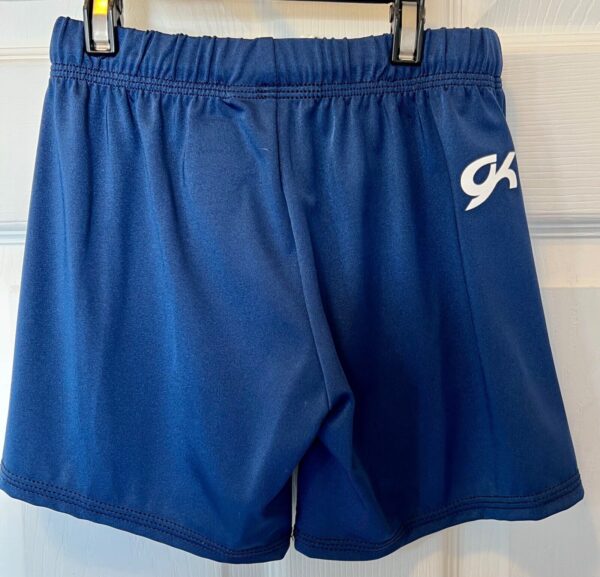 GK BOYS MEDIUM NAVY GYMNASTICS RUNNING COMPETITION NYLON/SPANDEX LONG SHORTS Sz