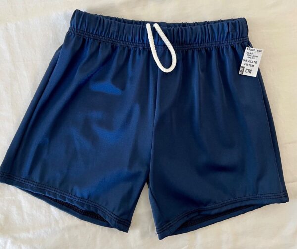 GK BOYS MEDIUM NAVY GYMNASTICS RUNNING COMPETITION NYLON/SPANDEX LONG SHORTS Sz - Image 3