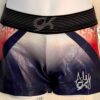 ALY RAISMAN PATRIOT SHORTS GK CHILD SMALL SUBLIMATED HOLOTEK GYMNAST DANCE CHEER
